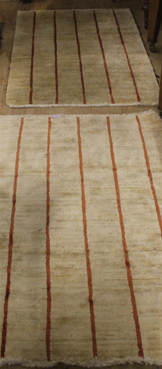 Two Afghan wool rugs